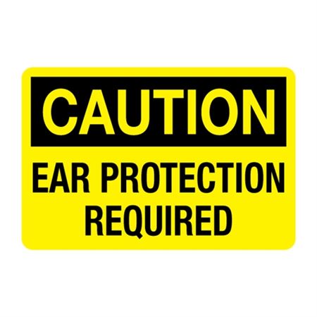 Caution Ear Protection Required Decal